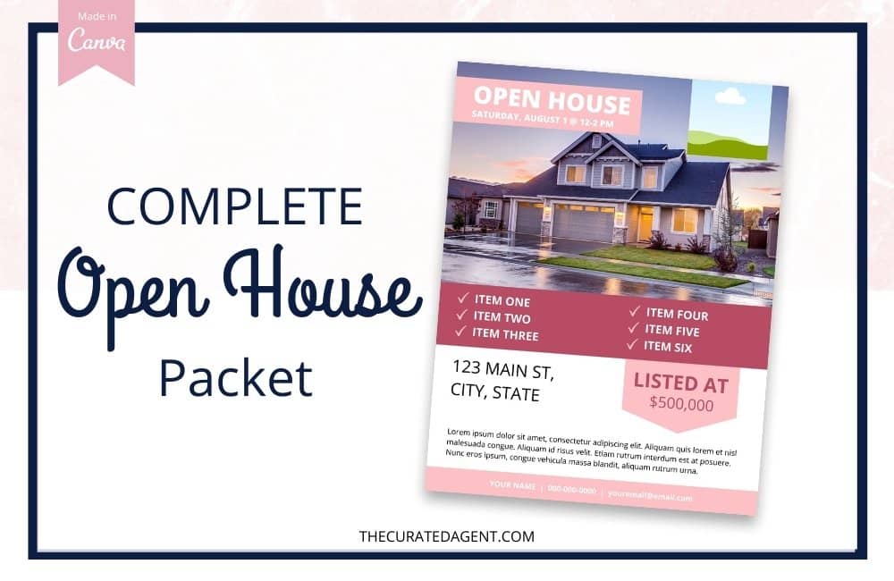 Real Estate Open House Packet - Editable Canva Template