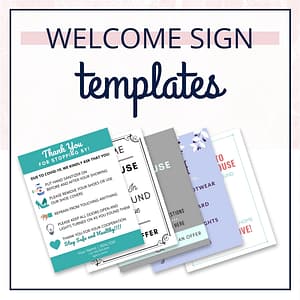 Real Estate Welcome Signs - Canva Template - The Curated Agent Freebie Library