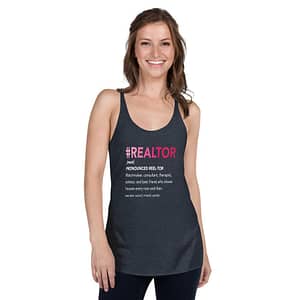 #Realtor definition - Women's Dark Racerback Tank