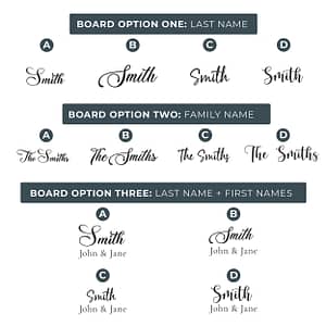 Font style & Design Options for Personalized Gifts