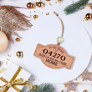 Our First Christmas - Zip Code Address Christmas Tree Ornament