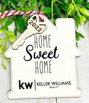 First Christmas in New Home Ornament, New Home with key Christmas Ornament, Home Sweet Home